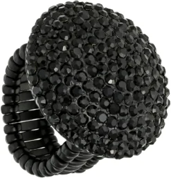 New Bijou Brigitte Anello - Black Crystals
