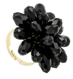 Outlet Bijou Brigitte Anello - Black Flower