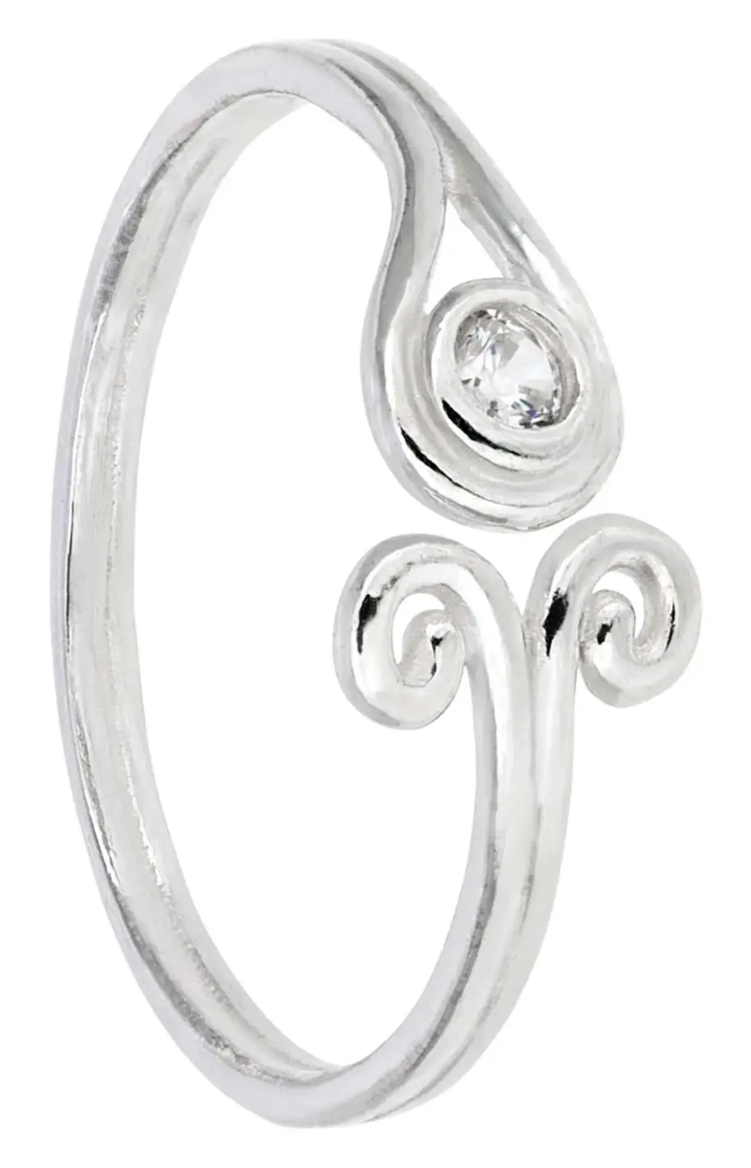 Best Bijou Brigitte Anello da piede - Zirconia Swirl