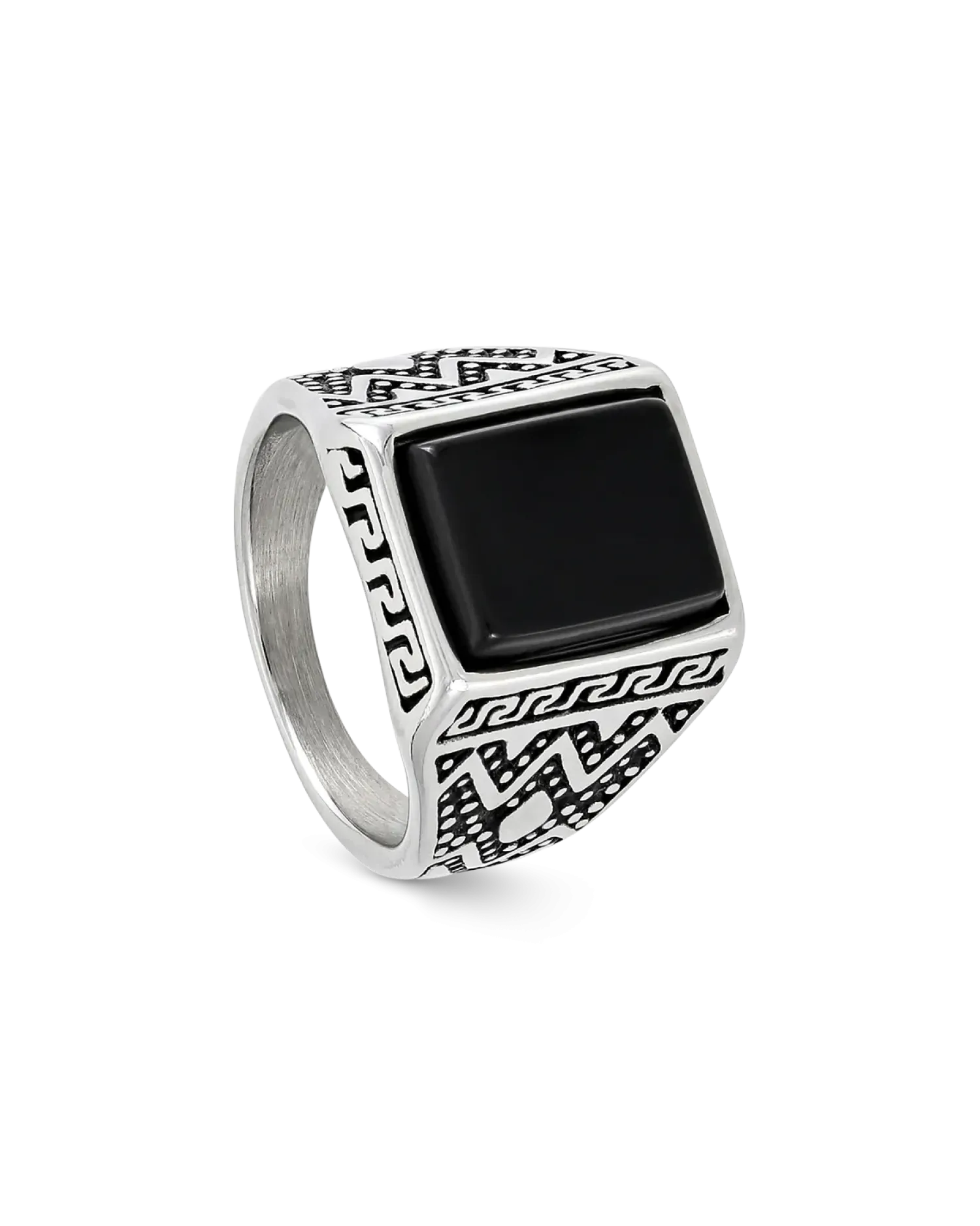 Clearance Bijou Brigitte Anello da uomo - Black Shine