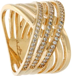 Discount Bijou Brigitte Anello - Golden Zirkonia