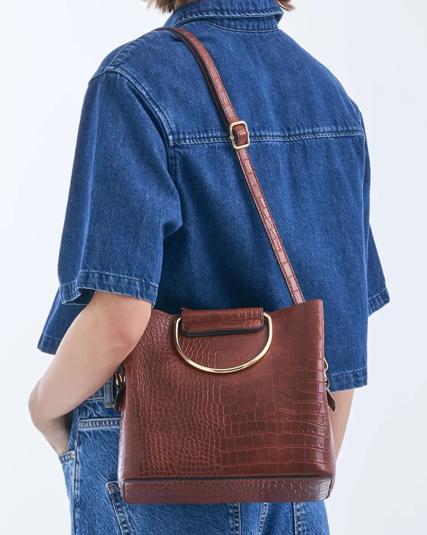 Outlet Bijou Brigitte Borsetta - Brown Croco