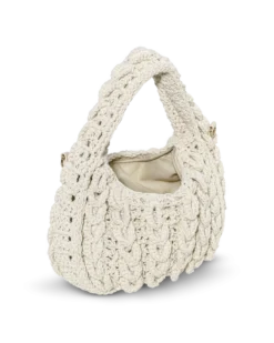 Outlet Bijou Brigitte Borsetta - Ivory Crochet