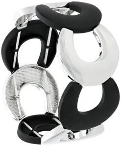 Clearance Bijou Brigitte Braccialetto - Black & Silver