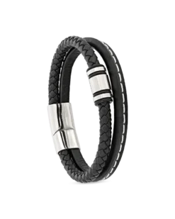 Bijou Brigitte Braccialetto da uomo - Bold Black