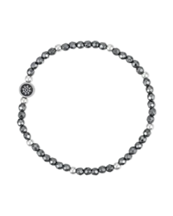 Outlet Bijou Brigitte Braccialetto da uomo - Hematite Shine