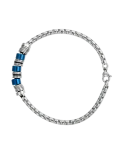 New Bijou Brigitte Braccialetto da uomo - Shiny Silver