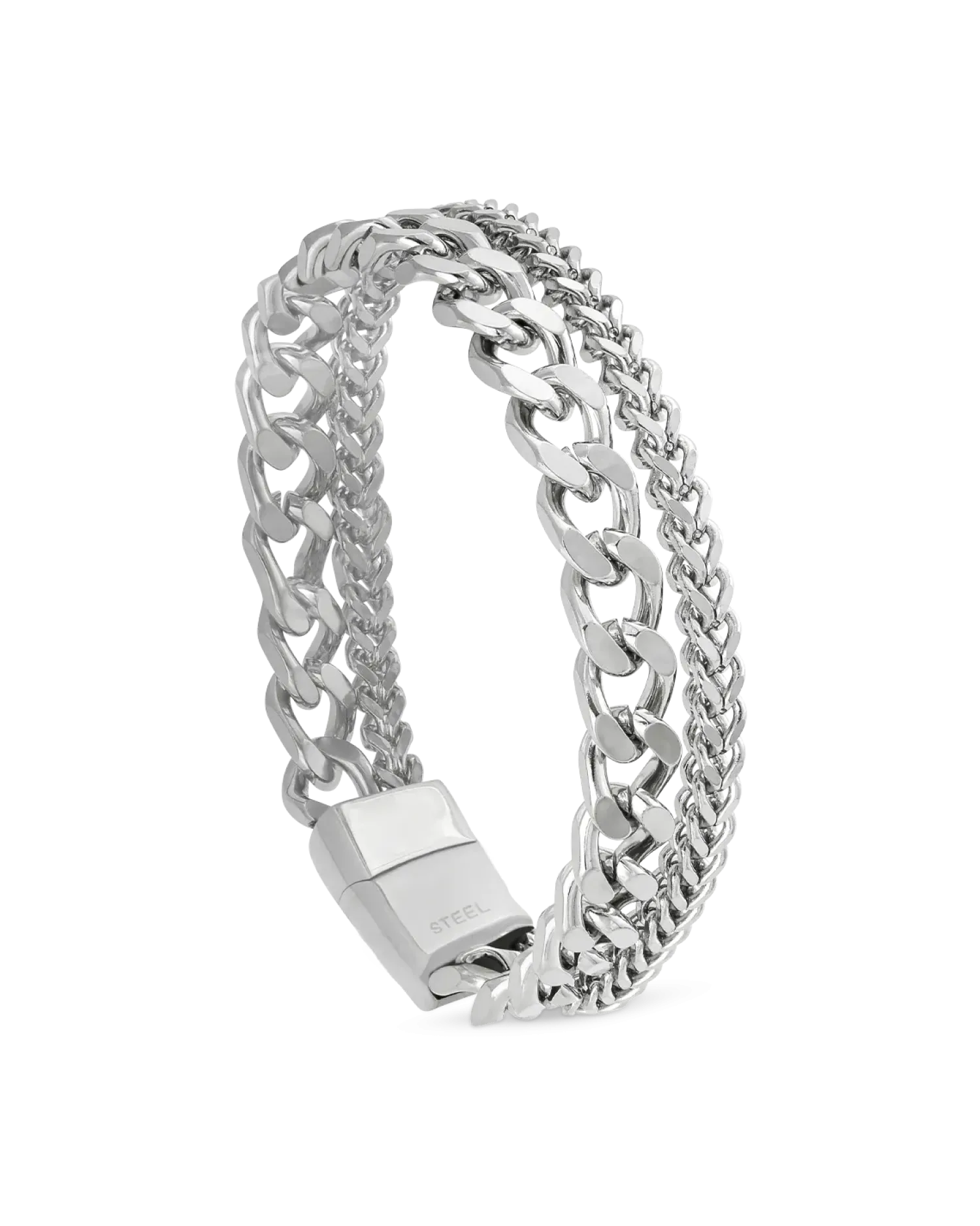 Outlet Bijou Brigitte Braccialetto da uomo - Silver Unity