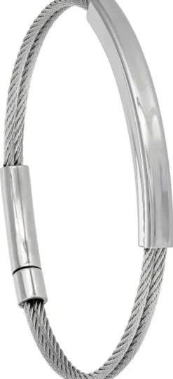 Bijou Brigitte Braccialetto da uomo - Simple Steel