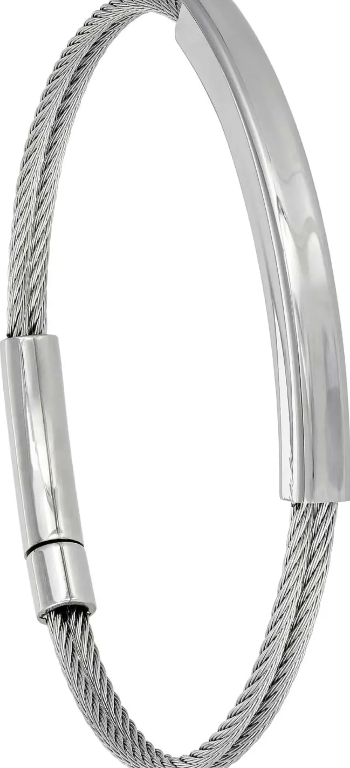 Bijou Brigitte Braccialetto da uomo - Simple Steel