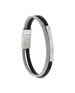 Outlet Bijou Brigitte Braccialetto da uomo - Steel Classic