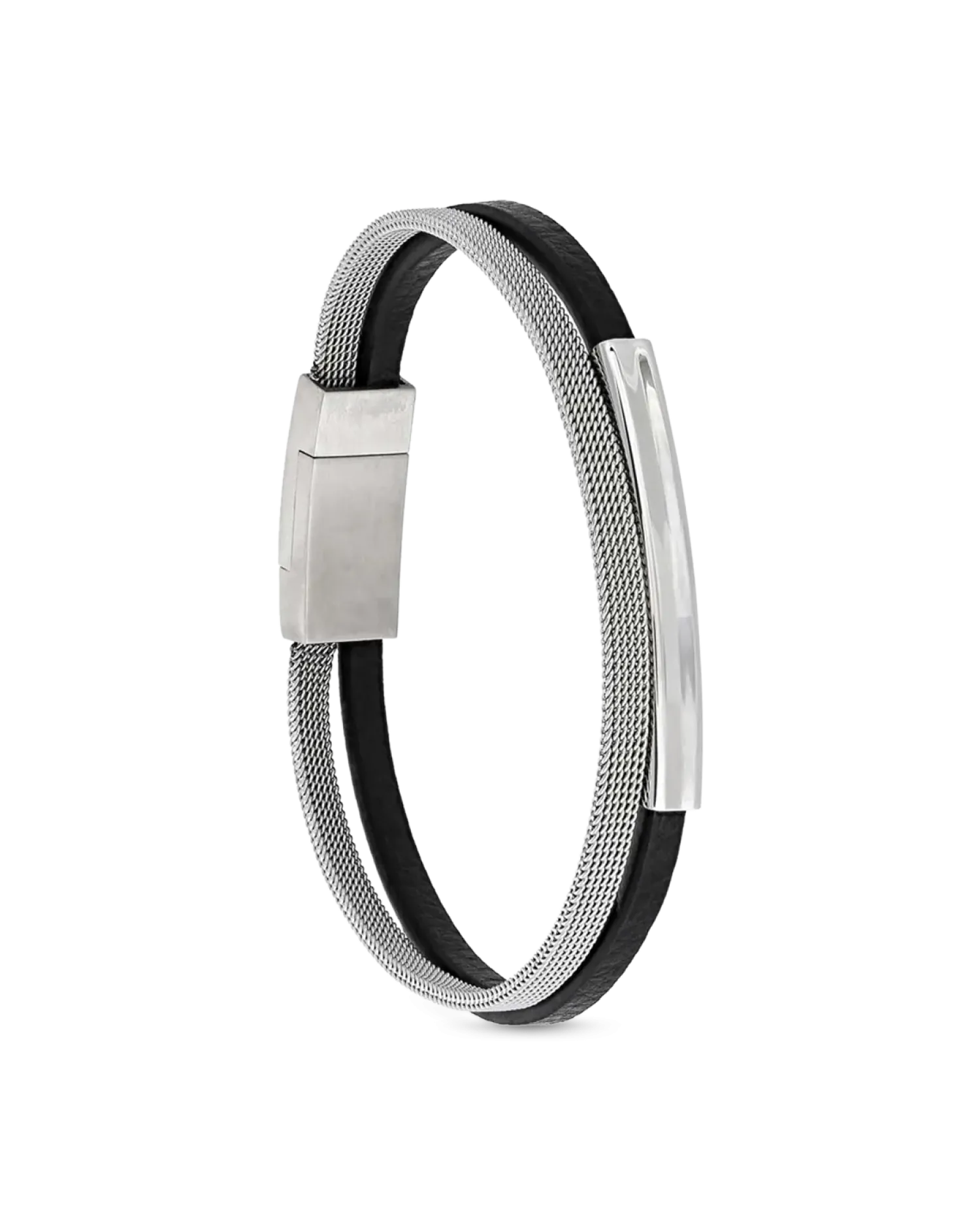 Outlet Bijou Brigitte Braccialetto da uomo - Steel Classic