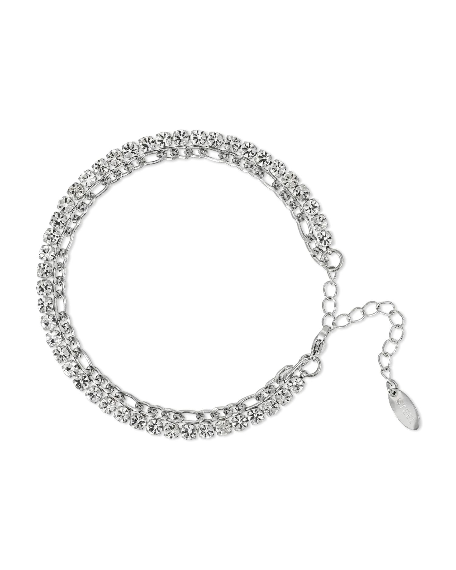 Sale Bijou Brigitte Braccialetto da uomo - Steel Sparkle
