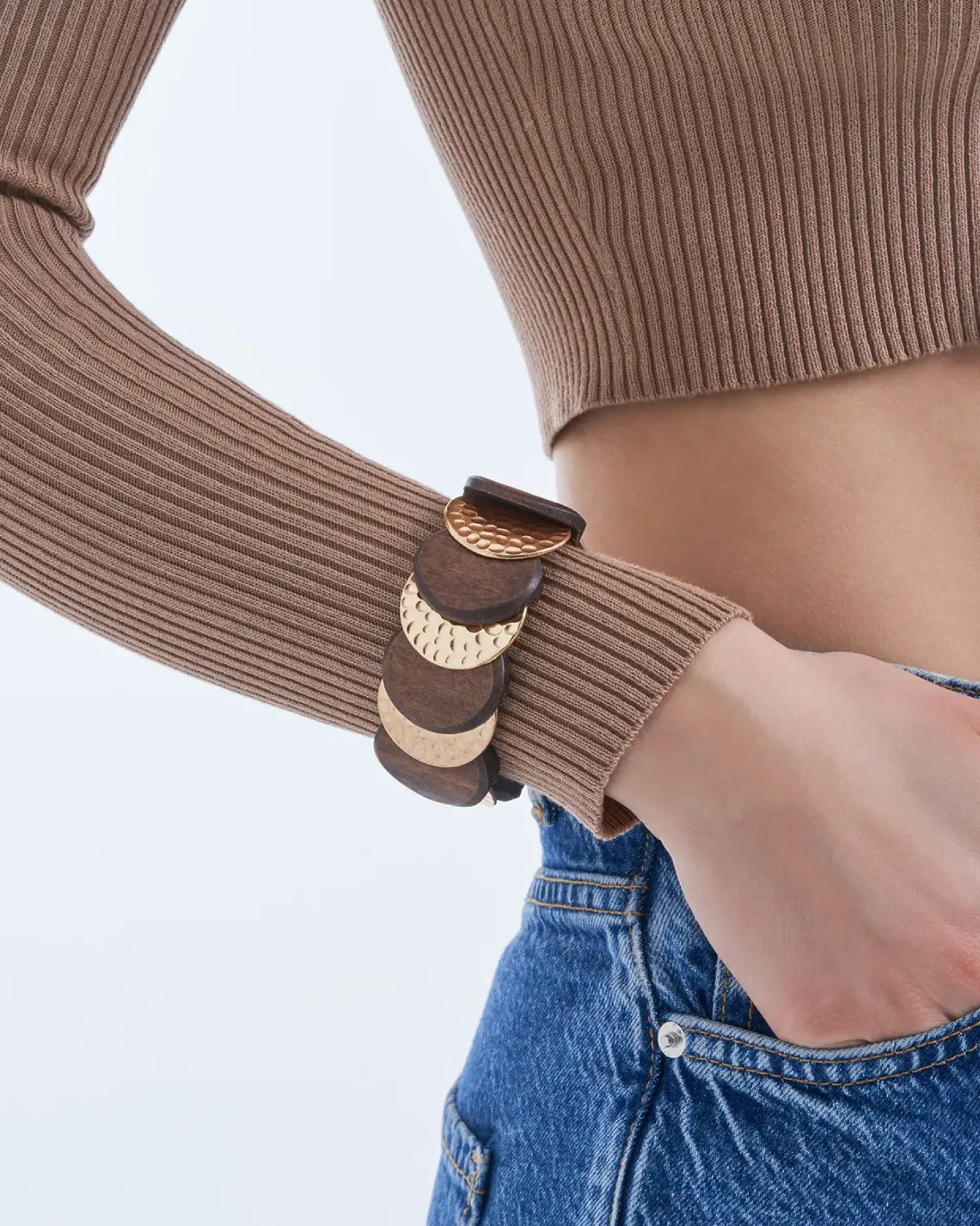 Sale Bijou Brigitte Braccialetto - Golden Wood
