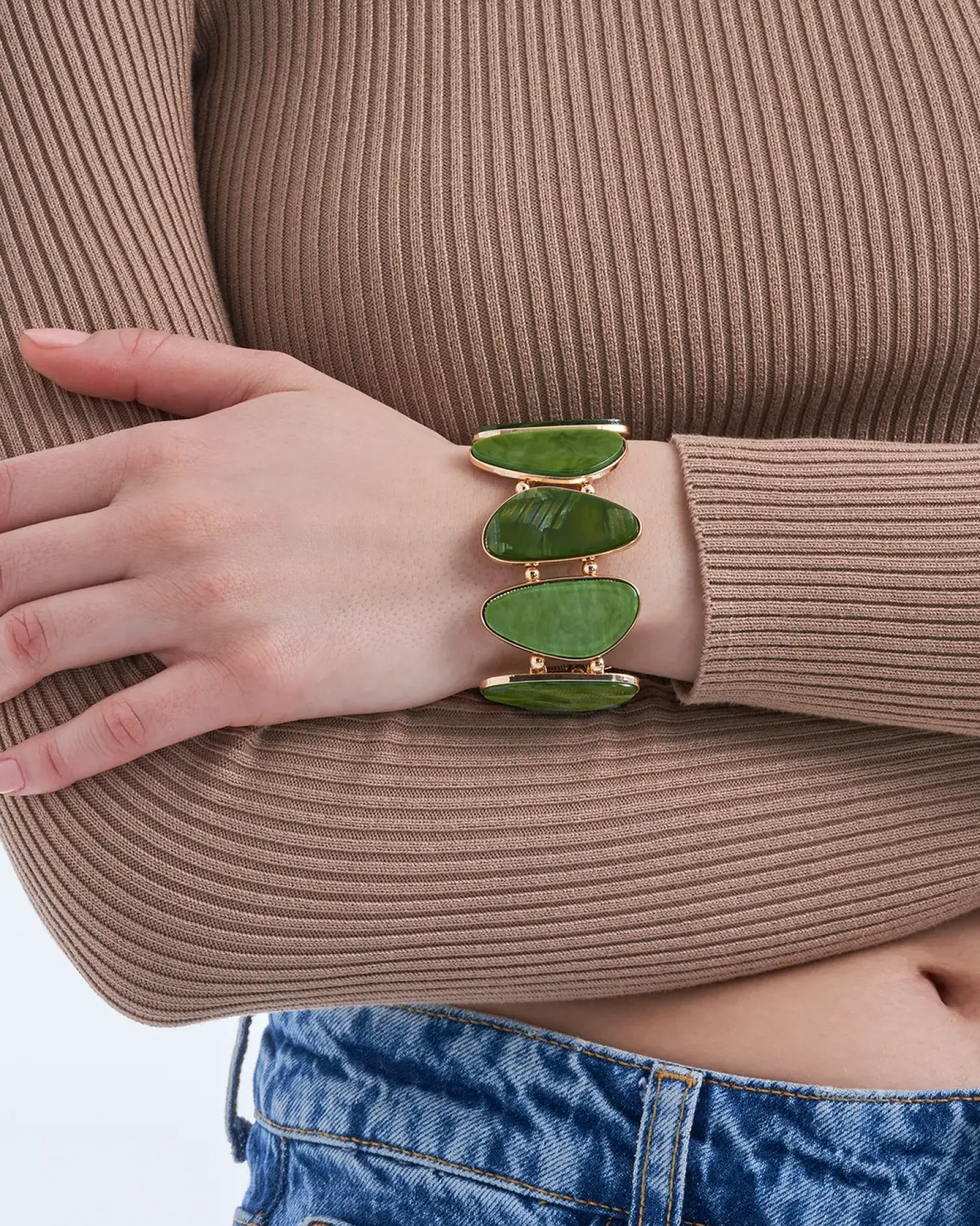 Sale Bijou Brigitte Braccialetto - Marbled Green