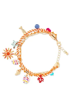 Outlet Bijou Brigitte Braccialetto - Orange Shells