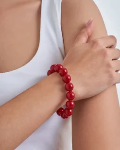 Outlet Bijou Brigitte Braccialetto - perle rosse