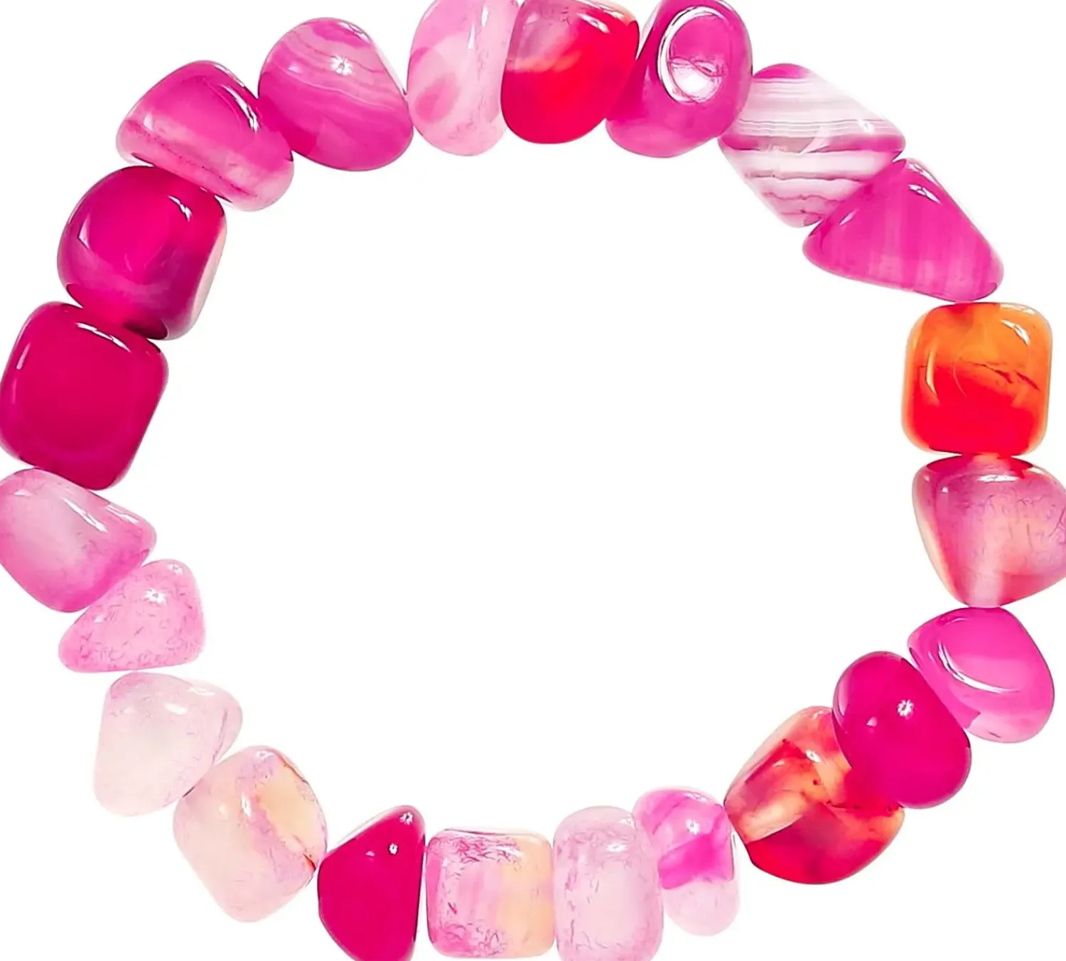 Bijou Brigitte Braccialetto - Pink Agate