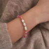 Hot Bijou Brigitte Braccialetto - Pink Jade