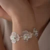 Sale Bijou Brigitte Braccialetto - Silver Petal
