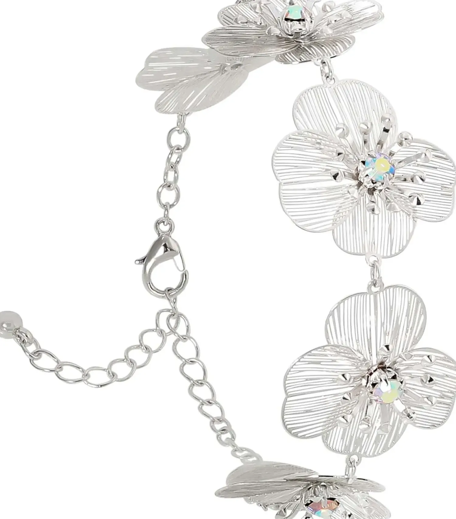 Sale Bijou Brigitte Braccialetto - Silver Petal