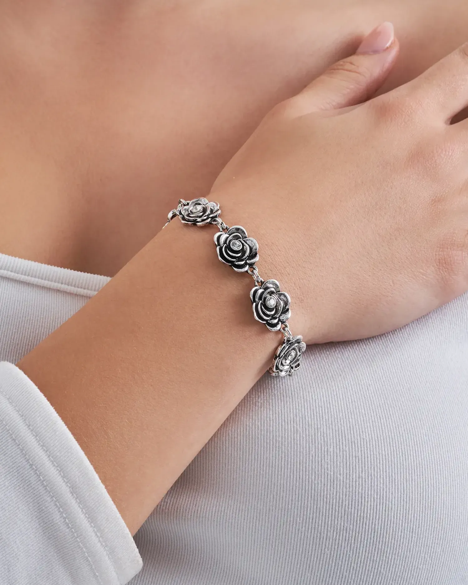 Sale Bijou Brigitte Braccialetto - Silver Rose