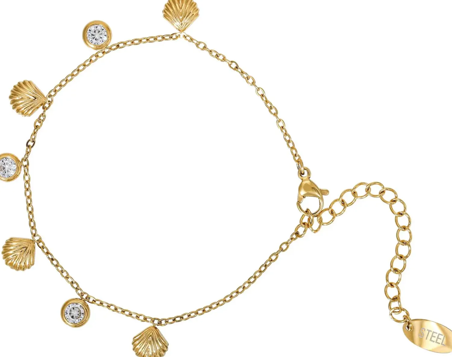 Clearance Bijou Brigitte Braccialetto - Steel Shells