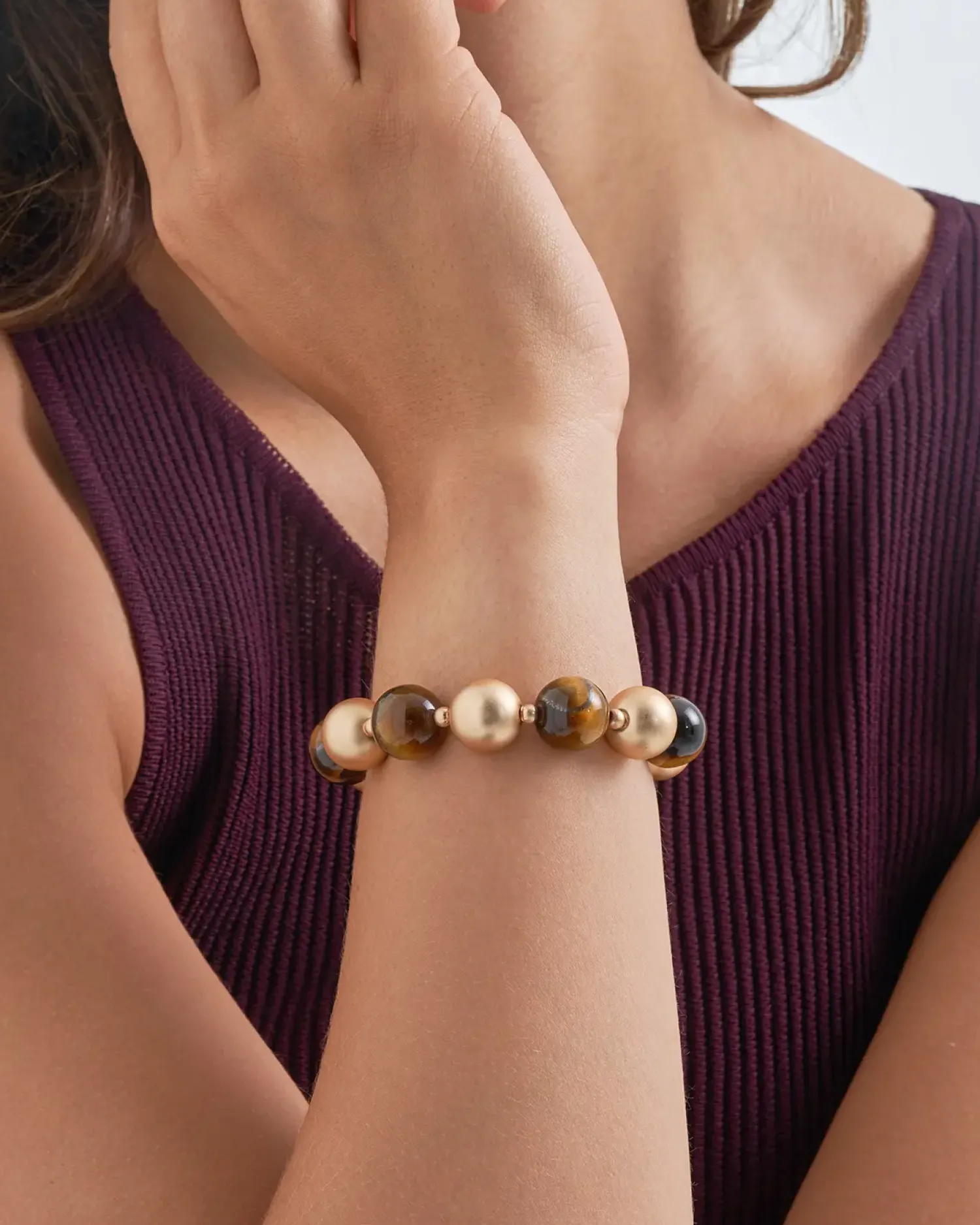 Bijou Brigitte Braccialetto - Tiger Eye