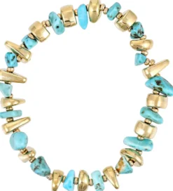 Sale Bijou Brigitte Braccialetto - Turquoise Gold