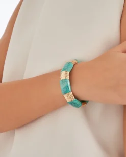 Clearance Bijou Brigitte Braccialetto - Turquoise Marble