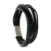 Hot Bijou Brigitte Braccialetto Uomo - Black Steel