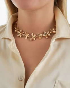 New Bijou Brigitte Choker - Gilded Flower