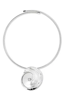 Online Bijou Brigitte Choker - Silver Flower