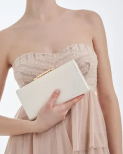 Online Bijou Brigitte Clutch Box - Shiny Ivory