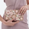 Hot Bijou Brigitte Clutch - Floral Pink