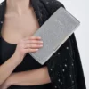 Bijou Brigitte Clutch - Silver Sparkle