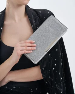 Bijou Brigitte Clutch - Silver Sparkle