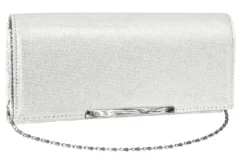 Bijou Brigitte Clutch - Silver Sparkle