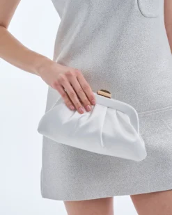 New Bijou Brigitte Clutch - White Glam