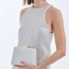 New Bijou Brigitte Clutch - White Rose