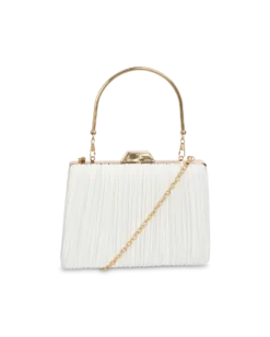 New Bijou Brigitte Clutch - White Rose