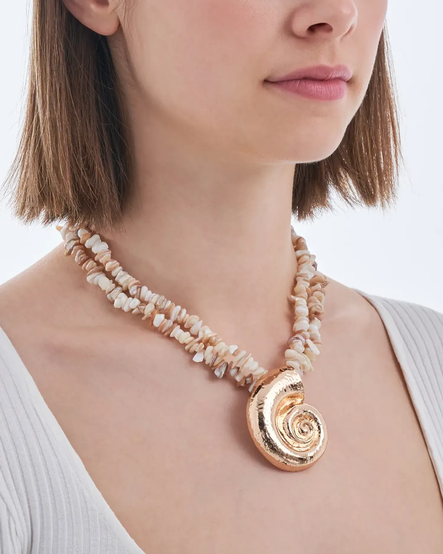 Clearance Bijou Brigitte Collana - Beige Shell