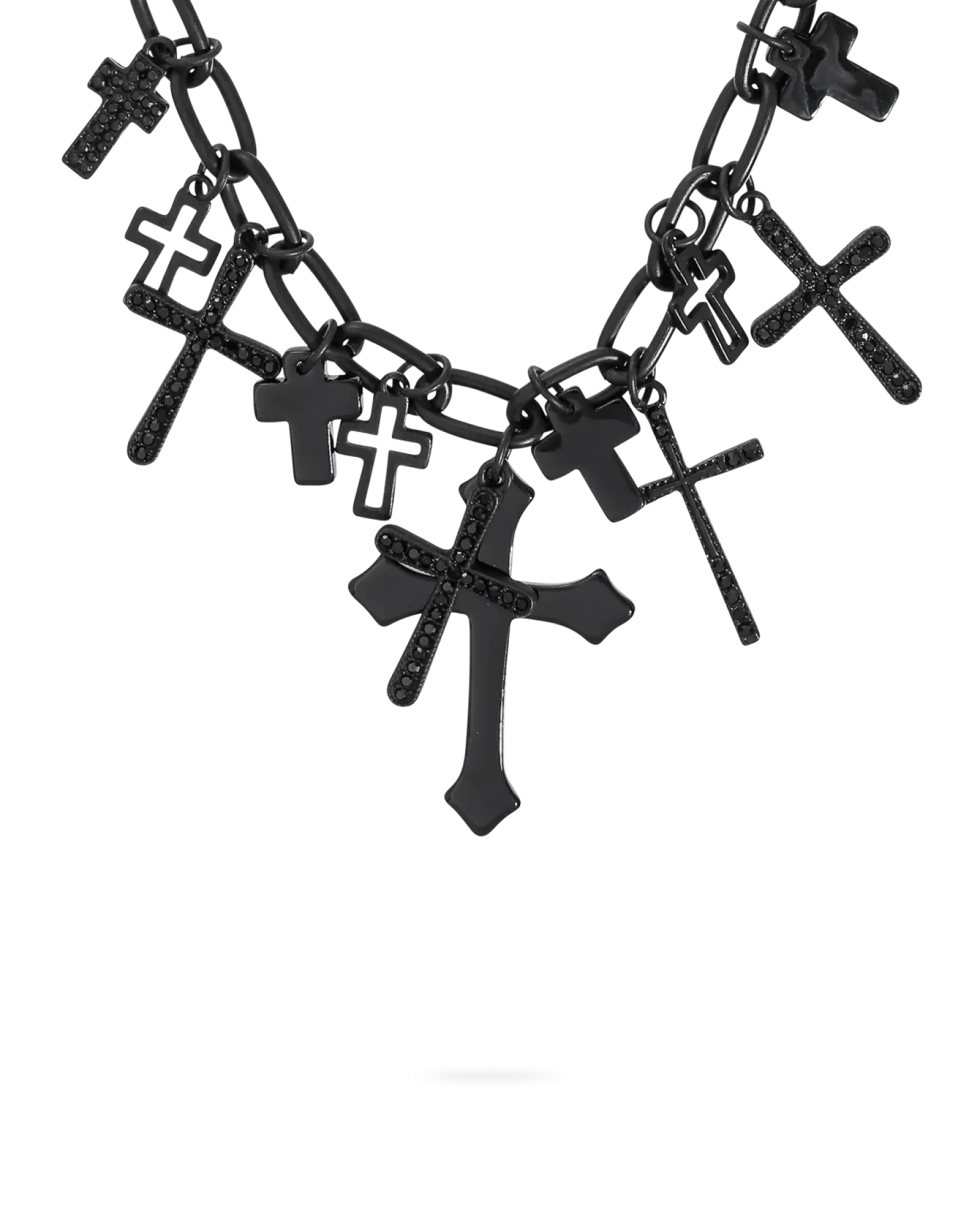 Bijou Brigitte Collana - Black Crosses