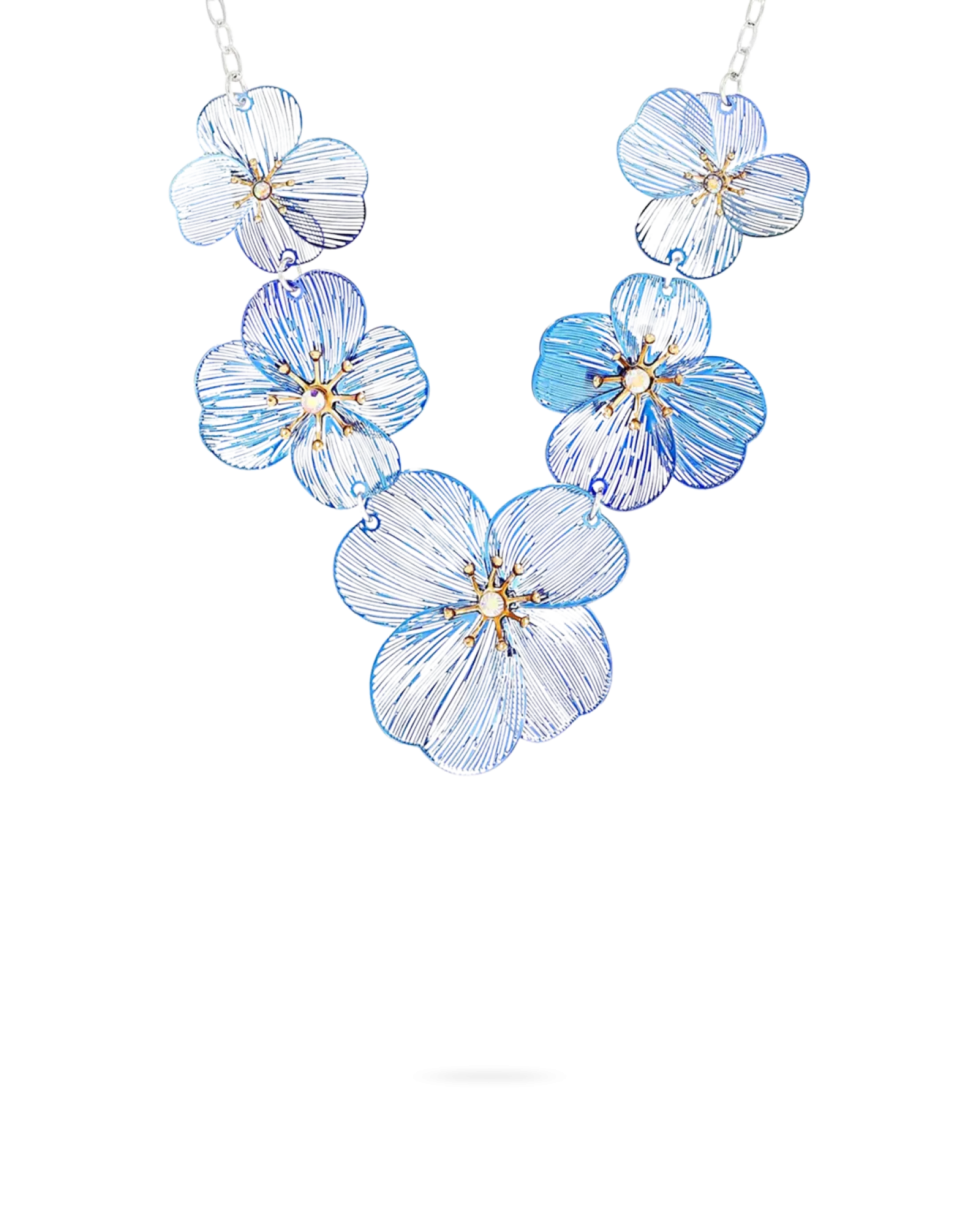 New Bijou Brigitte Collana - Blue Blossoms