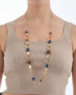 Sale Bijou Brigitte Collana - Blue Brown