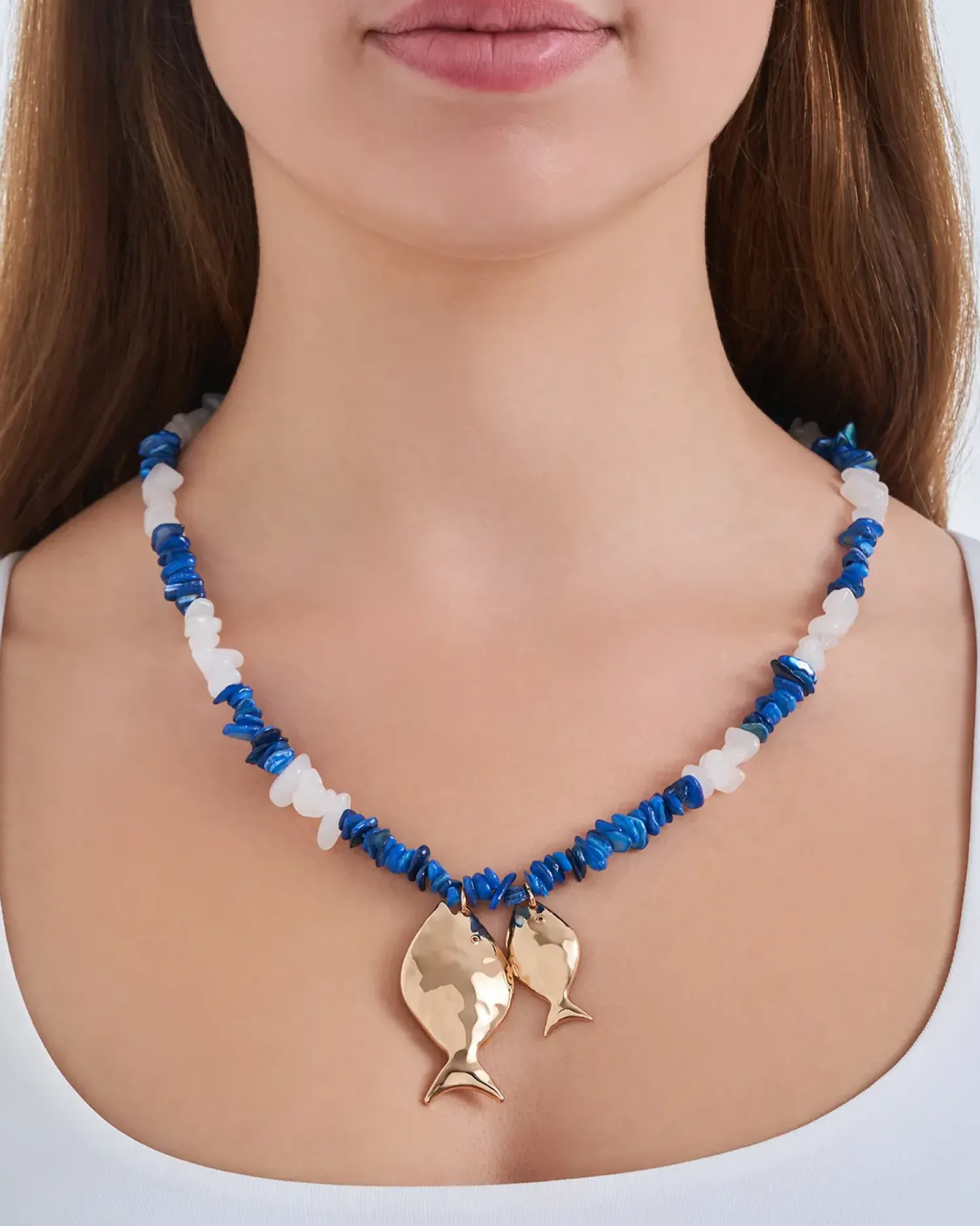 Clearance Bijou Brigitte Collana - Blue Shells