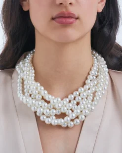 Hot Bijou Brigitte Collana - Braided Pearls