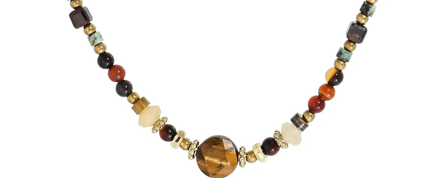 Best Bijou Brigitte Collana - Brown Agate