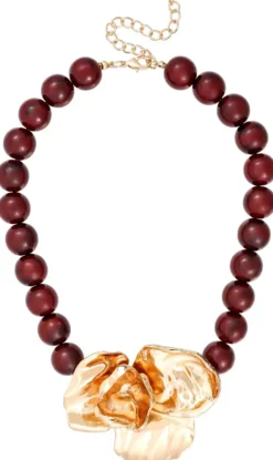 Discount Bijou Brigitte Collana - Burgundy Vintage