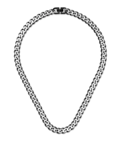 New Bijou Brigitte Collana da uomo - Black Steel